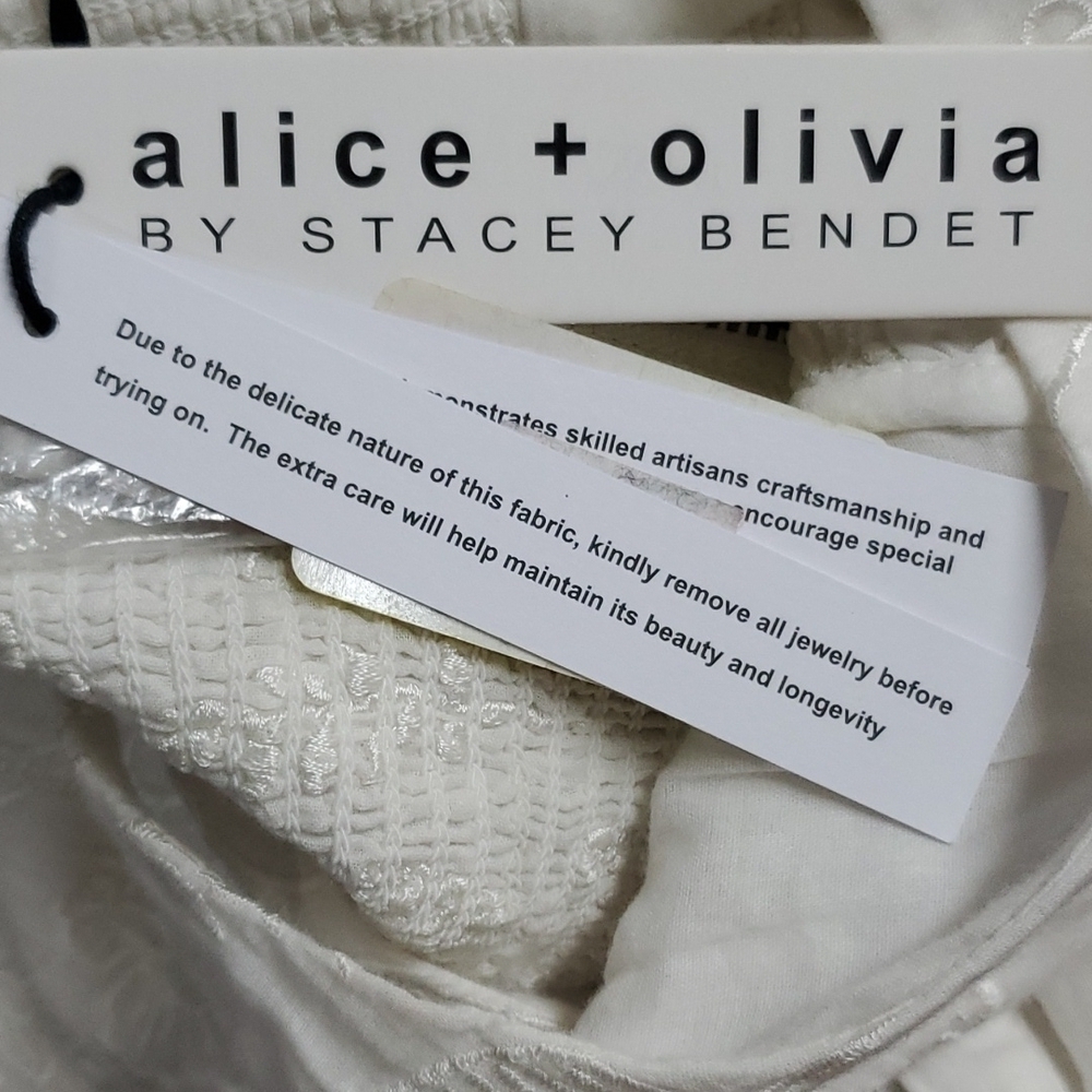 Alice + Olivia Stori White Cotton Sundress 6 NWT - Picture 6 of 10